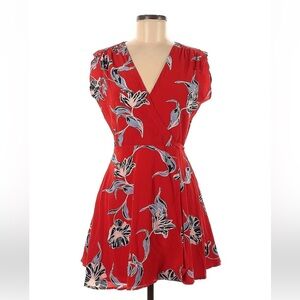 Yumi Kim Silk Hello Beautiful Red Soho Mixer Wrap Mini Dress